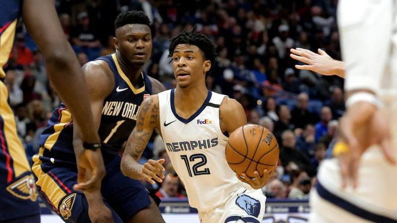 New Orleans Pelicans forward Zion Williamson, Memphis Grizzlies guard Ja Morant