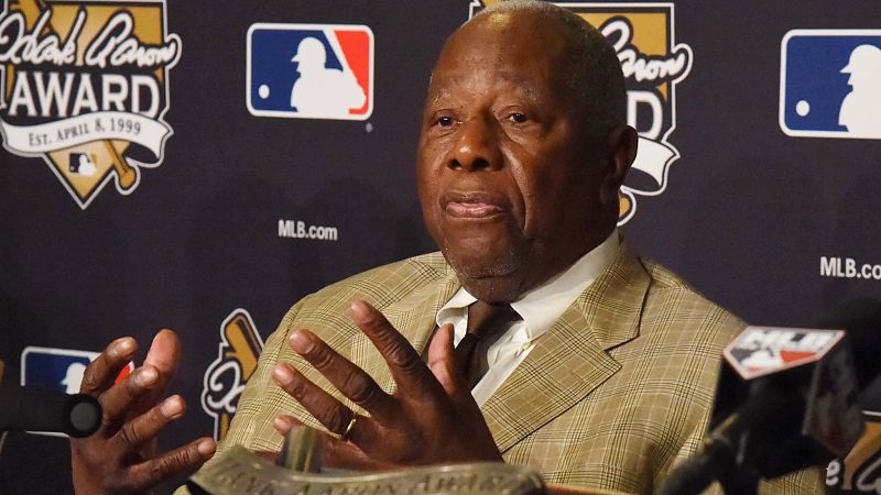Major League Baseball legend Hank Aaron