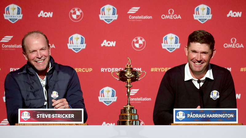 Professional Golfers Steve Stricker, Padraig Harrington