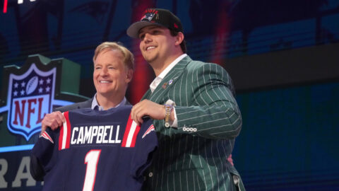 New England Patriots offensive tackle Will Campbell