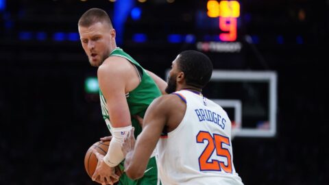 Boston Celtics center Kristaps Porzingis