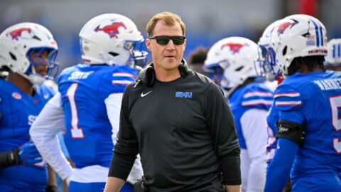 SMU Mustangs head coach Rhett Lashlee