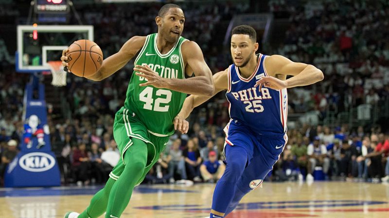 Boston Celtics forward Al Horford and Philadelphia 76ers guard Ben Simmons