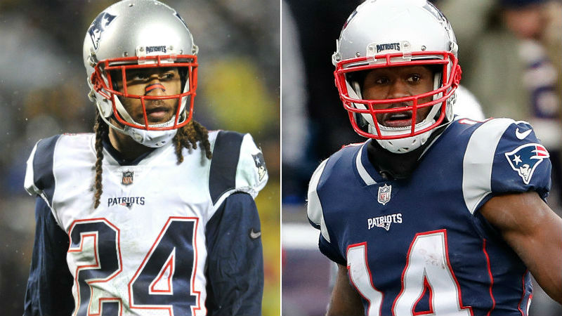 New England Patriots cornerback Stephon Gilmore, wide receiver Brandin Cooks