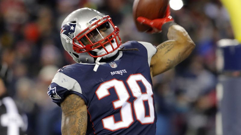Patriots running back Brandon Bolden