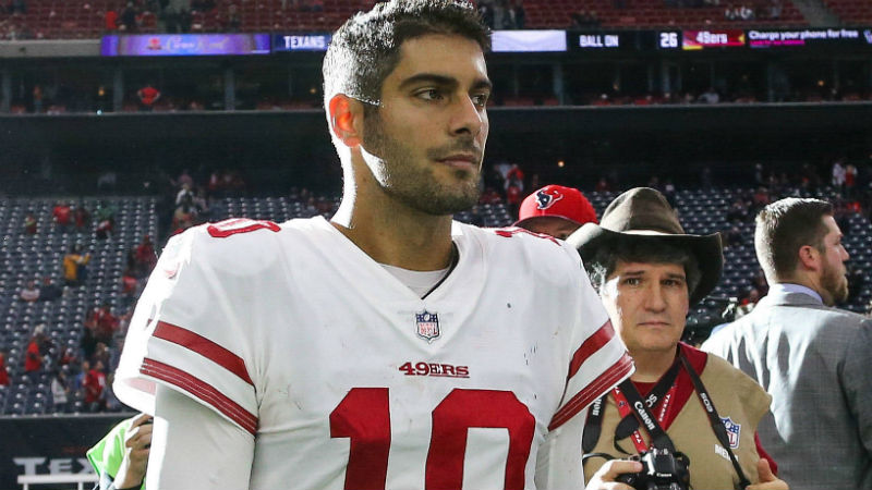 San Francisco 49ers quarterback Jimmy Garoppolo