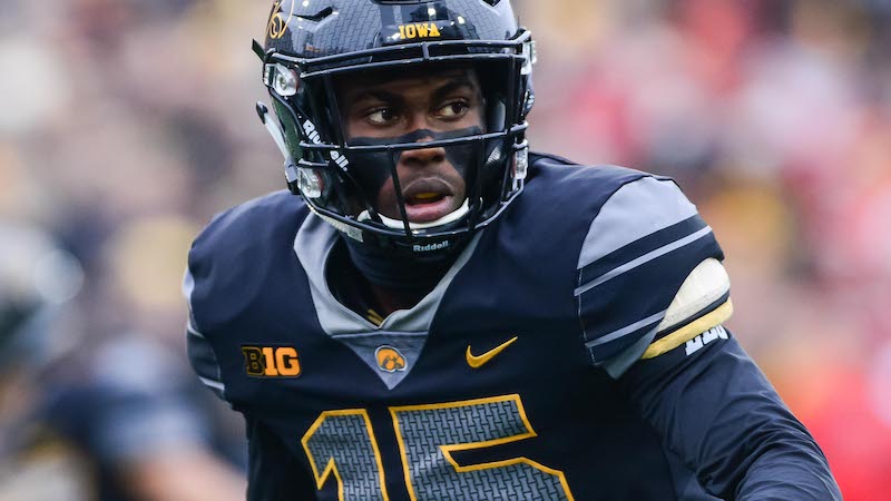 Iowa cornerback Joshua Jackson