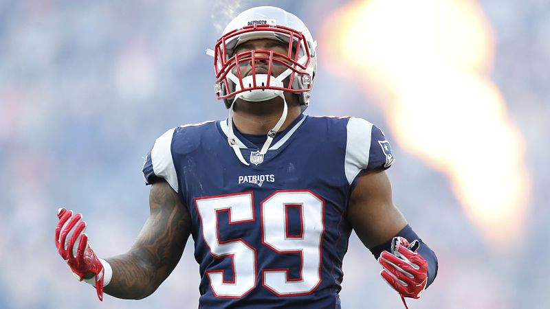 New England Patriots linebacker Marquis Flowers