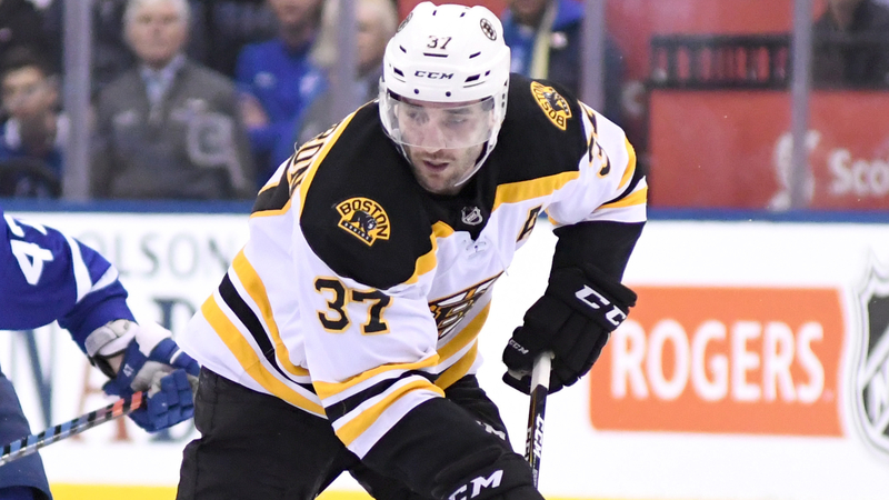 Bruins forward Patrice Bergeron