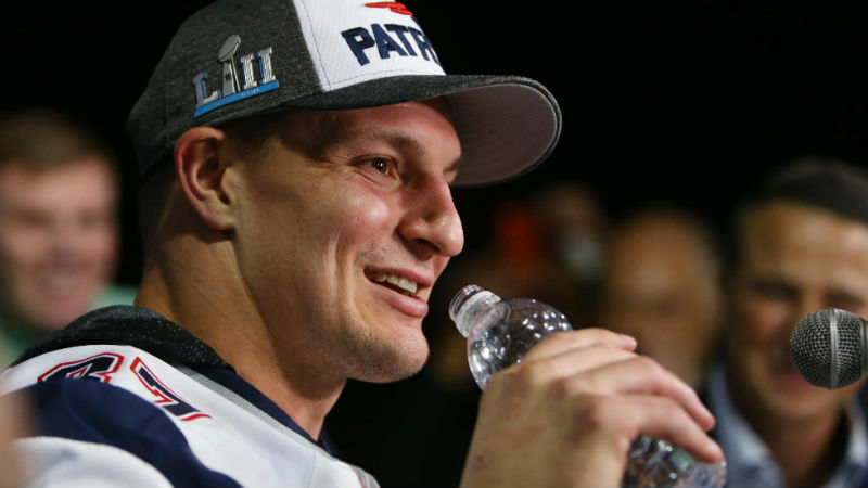 New England Patriots tight end Rob Gronkowski