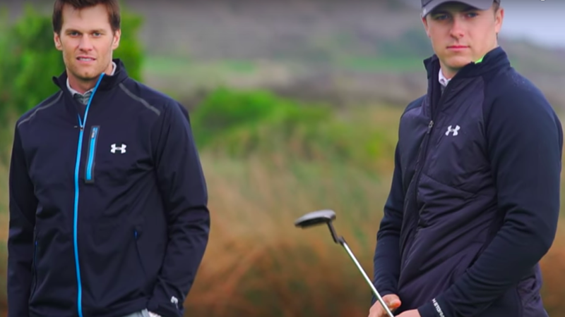 New England Patriots quarterback Tom Brady and PGA golfer Jordan Spieth