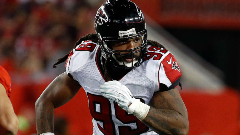 Atlanta Falcons defensive end Adrian Clayborn