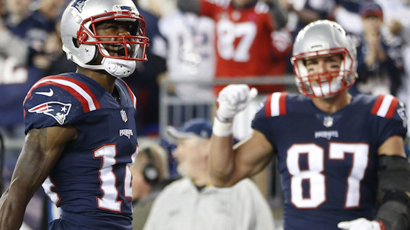 Patriots wide receiver Brandin Cooks, tight end Rob Gronkowski