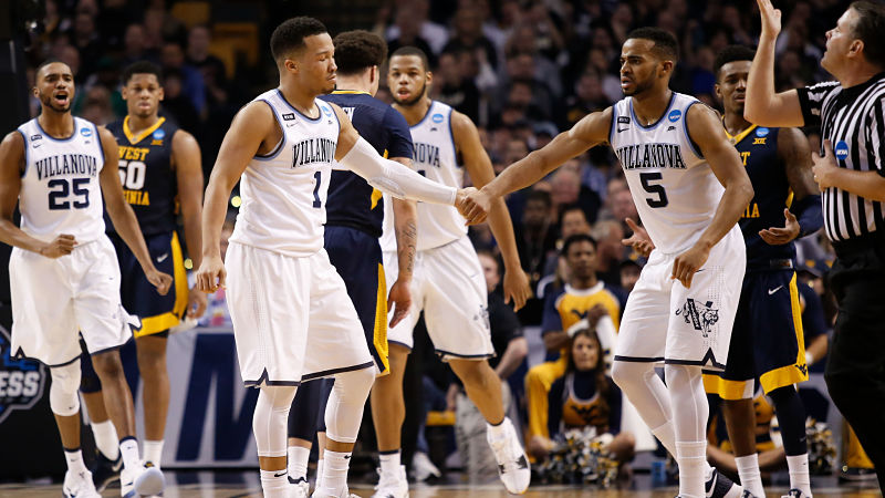Villanova Wildcats guard Jalen Brunson and Phil Booth