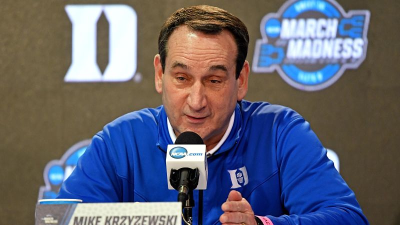Duke head coach Mike Krzyzewski