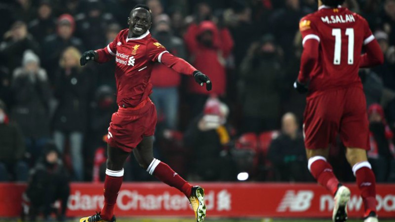 Liverpool's Sadio Mane and Mo Salah