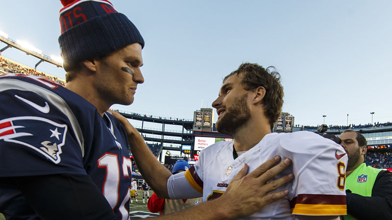 New England Patriots quarterback Tom Brady and Kirk Cousins