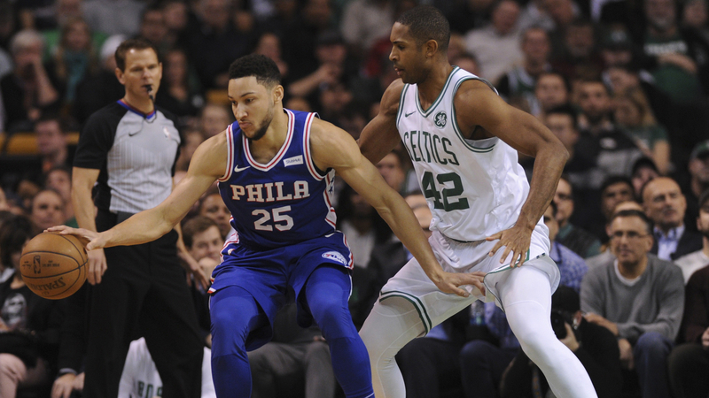 Al Horford guards Ben Simmons