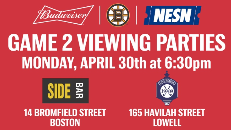 Boston Bruins Game 2 viewing party