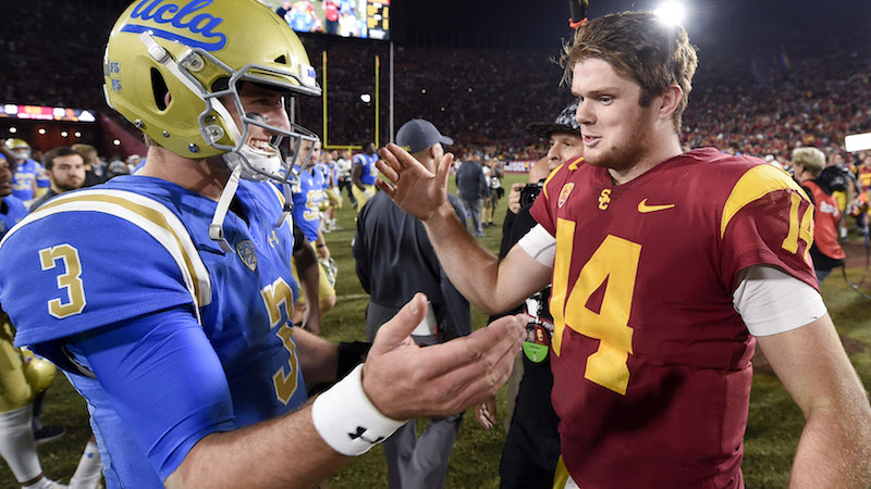 UCLA quarterback Josh Rosen, USC quarterback Sam Darnold