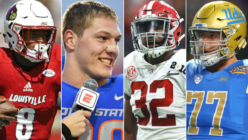 Lamar Jackson, Leighton Vander Esch, Rashaan Evans, Kolton Miller