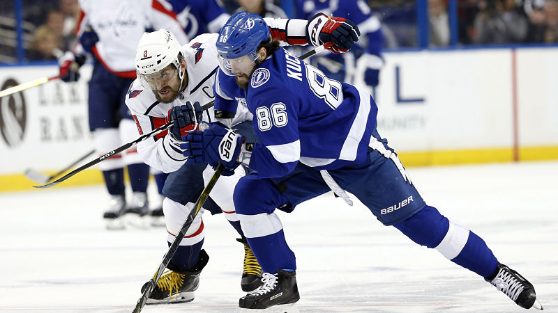 Washington Capitals forward Alex Ovechkin and Tampa Bay Lightning forward Nikita Kucherov