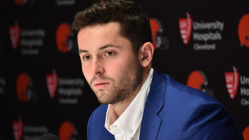 Cleveland Browns first round and overall number one pick in the NFL draft Baker Mayfield
