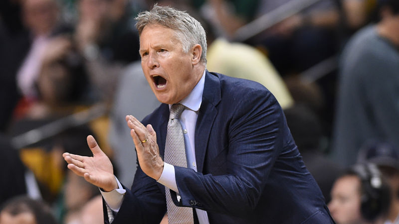 Philadelphia 76ers coach Brett Brown