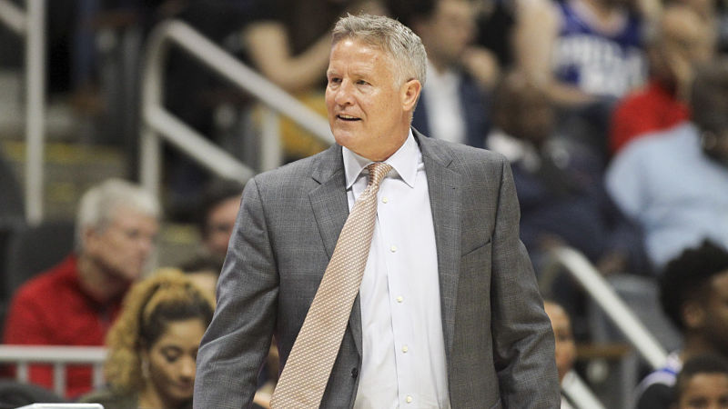 Philadelphia 76ers head coach Brett Brown