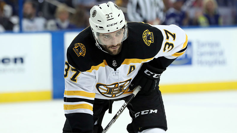 Boston Bruins forward Patrice Bergeron