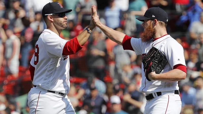 Boston Red Sox Right Fielder J.D. Martinez And Closer Craig Kimbrel