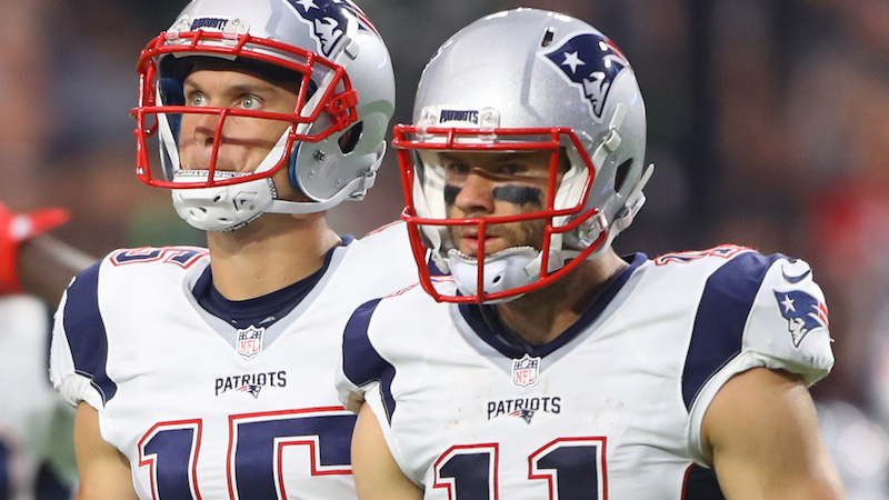 Patriots wide receivers Chris Hogan, Julian Edelman