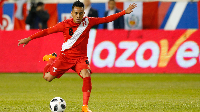 Peru midfielder Christian Cueva