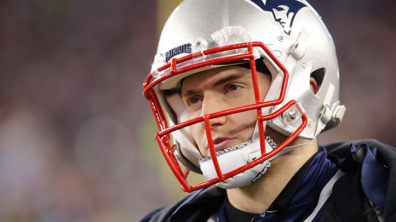 Patriots tight end Jacob Hollister