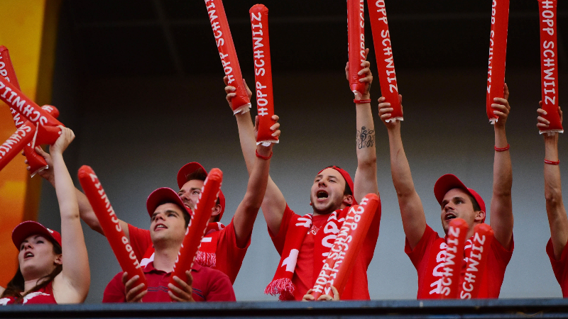 Switzerland soccer fans