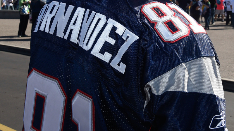 Patriots tight end Aaron Hernandez
