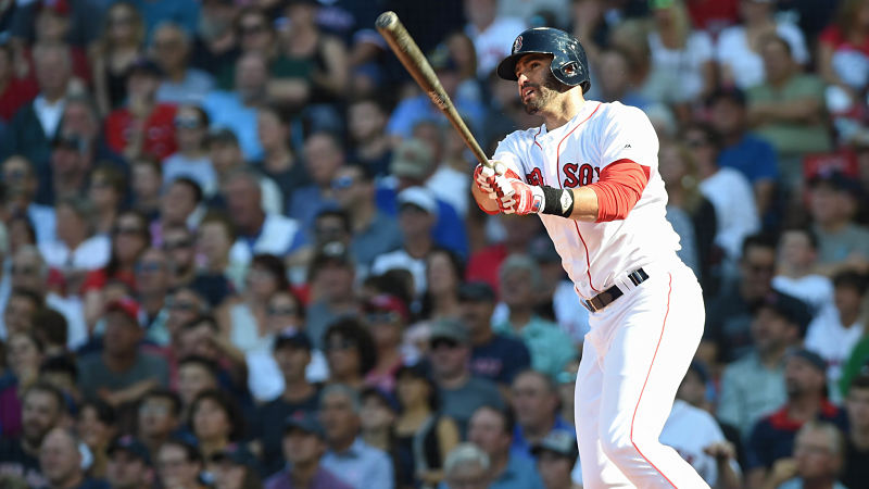 Boston Red Sox designated hitter J.D. Martinez