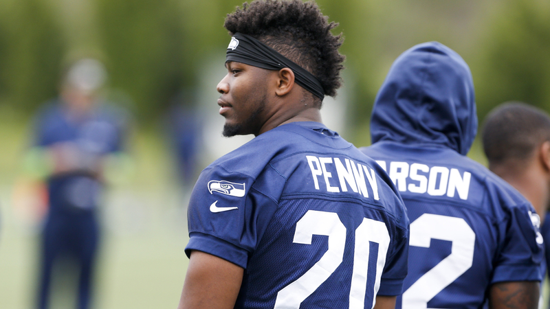 Seahawks running back Rashaad Penny