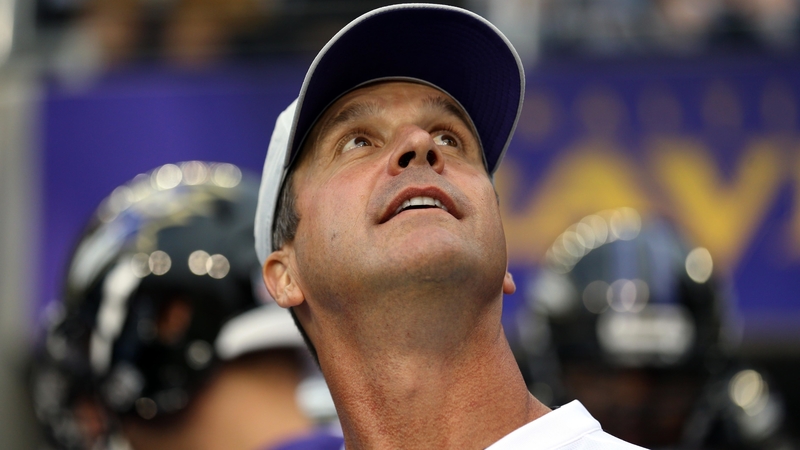 Ravens head coach John Harbaugh