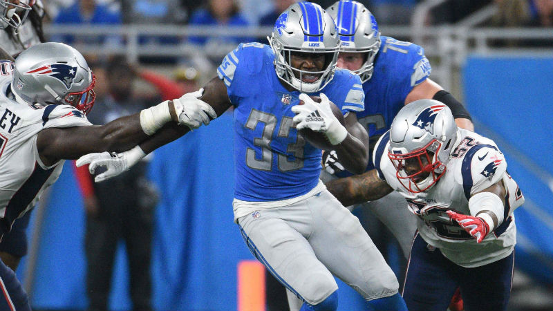 Detroit Lions running back Kerryon Johnson