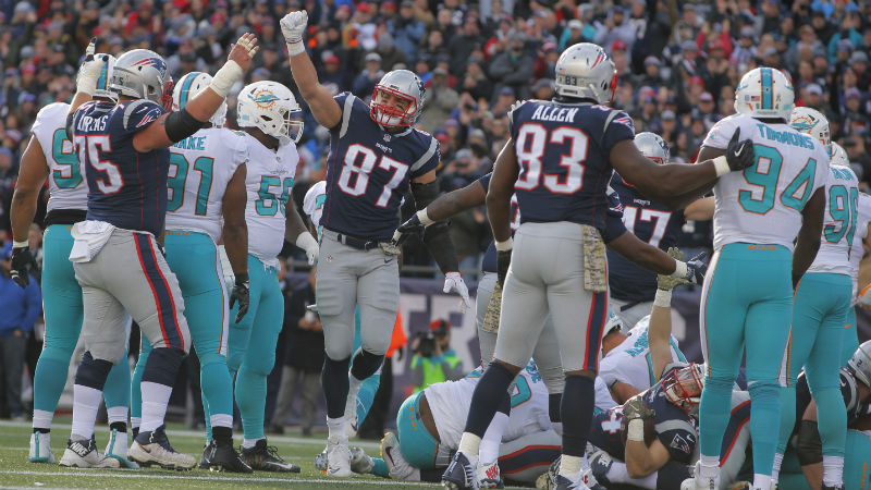 New England Patriots tight end Rob Gronkowski