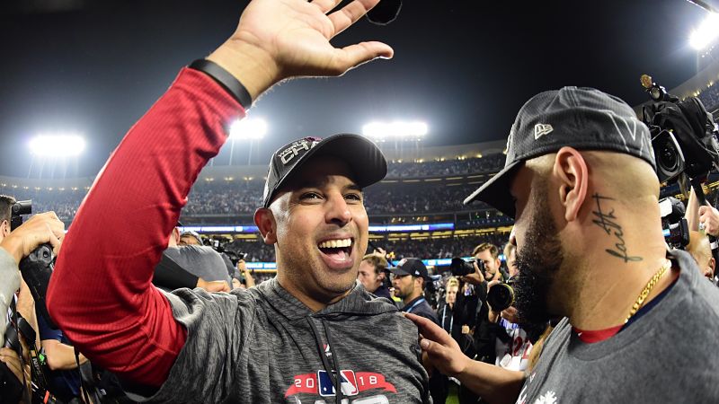 Boston Red Sox manager Alex Cora