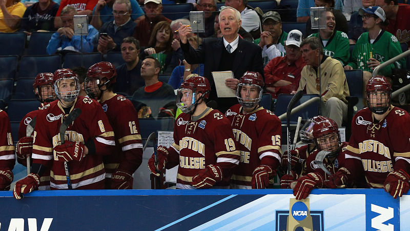 Boston College hockey head coach Jerry York