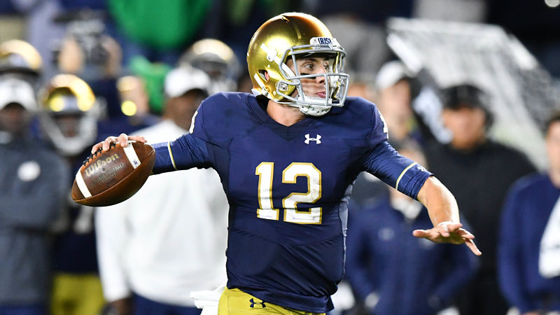 Notre Dame quarterback Ian Book