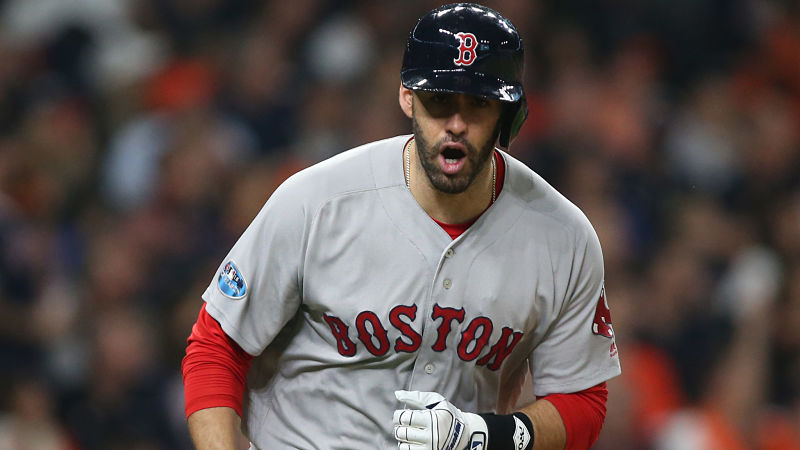 Boston Red Sox designated hitter J.D. Martinez