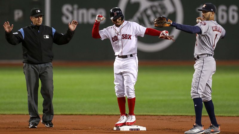 Boston Red Sox outfielder Mookie Betts and Houston Astros shortstop Carlos Correa