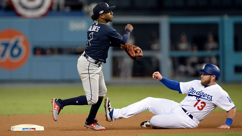 Atlanta Braves shortstop Ozzie Albies and Los Angeles Dodgers first baseman Max Muncy