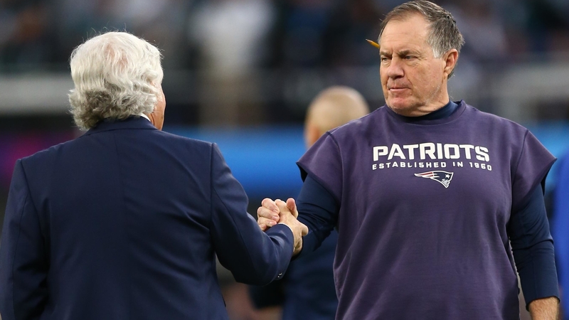New England Patriots owner Robert Kraft and head coach Bill Belichick