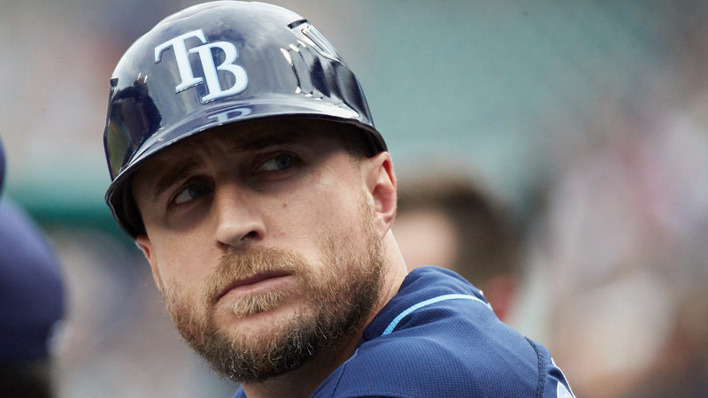 Rays first base coach Rocco Baldelli