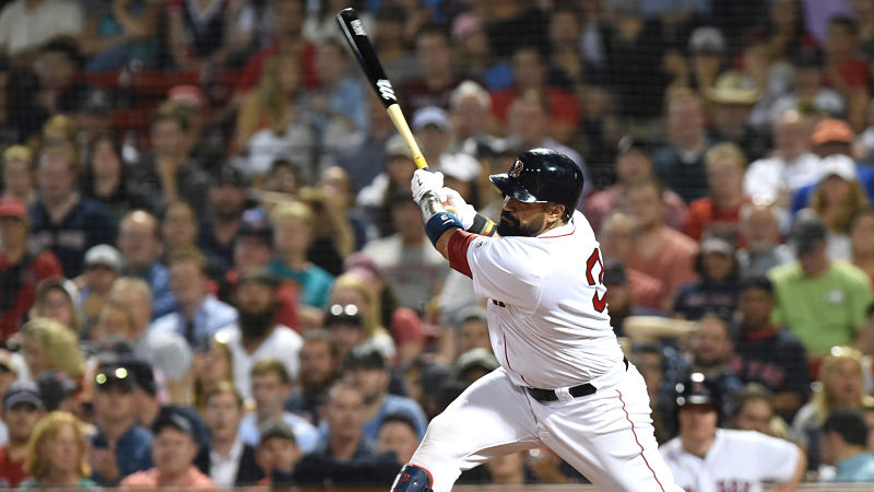 Boston Red Sox catcher Sandy Leon